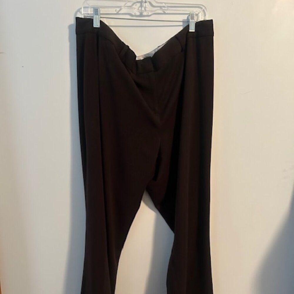 Lane Bryant Brown wide leg cuffed trouser, size 20P
